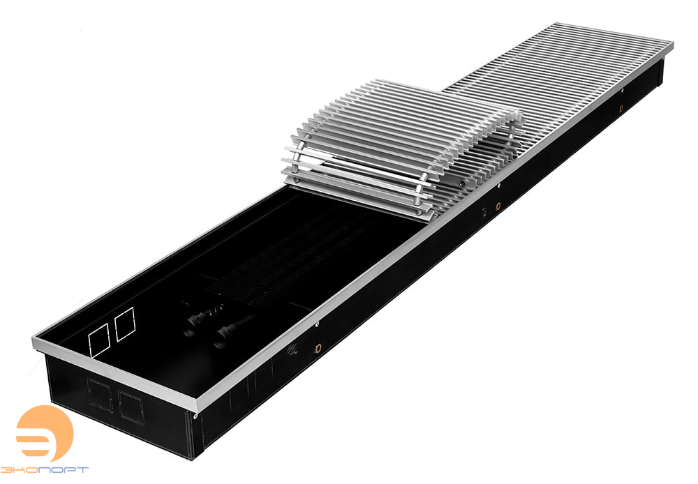 Конвектор внутрипольный Gekon Eco с решеткой UNA H08 L140 T23 (без клапана)