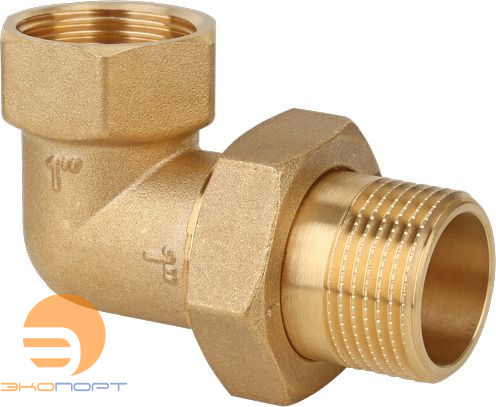 Сгон угловой (американка)  1/2" НВ латунь Gappo