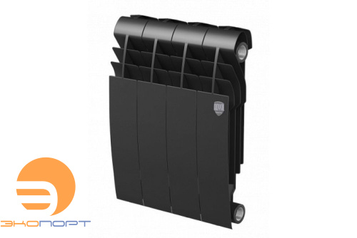 Радиатор биметал. BiLiner Noir Sable 350/87  4 секции (черный) Royal Thermo