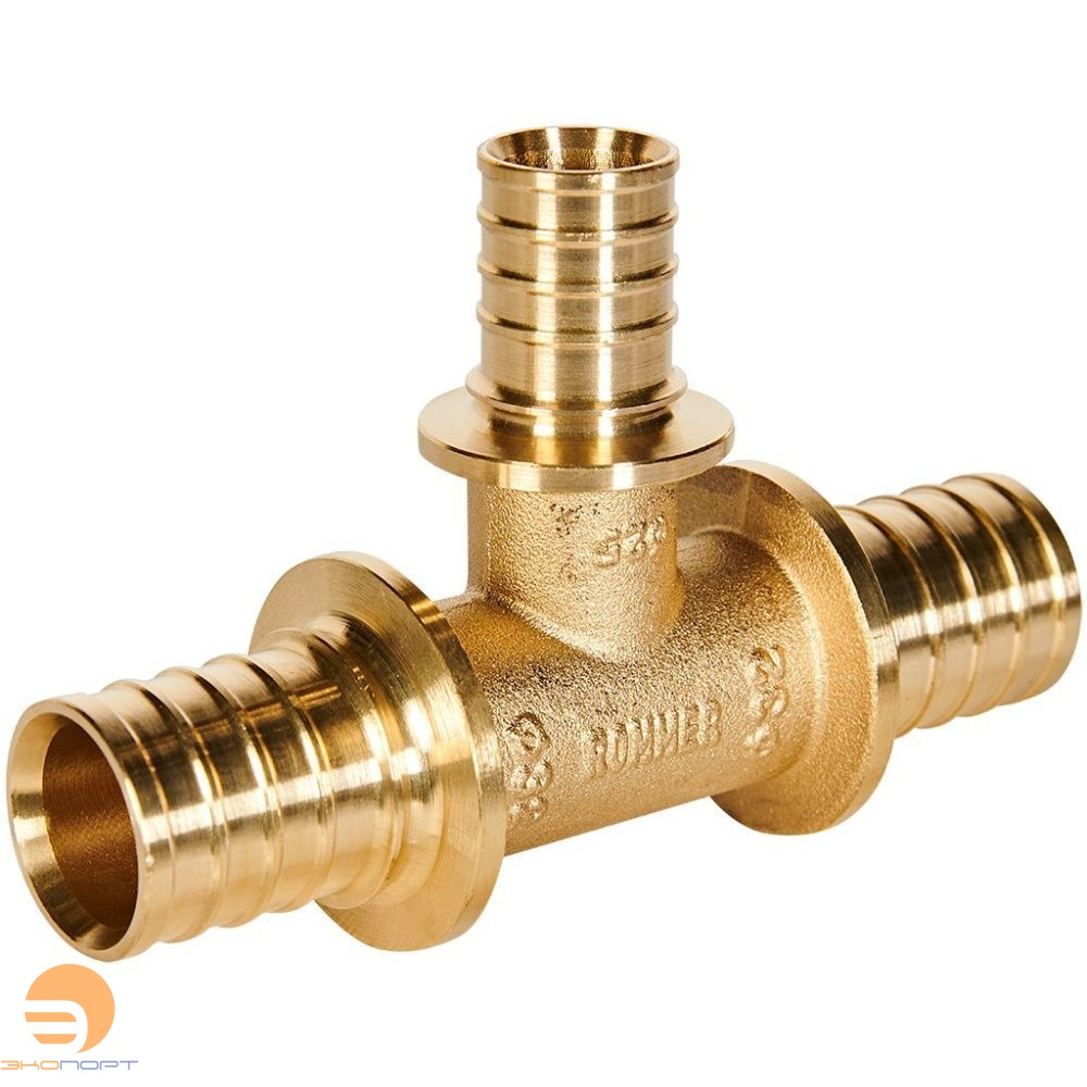 Тройник переходной 32-25-32 латунь Rommer