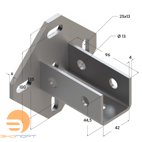 Фланец седельный универсальный TSF U 38-41 6F6, Termoclip