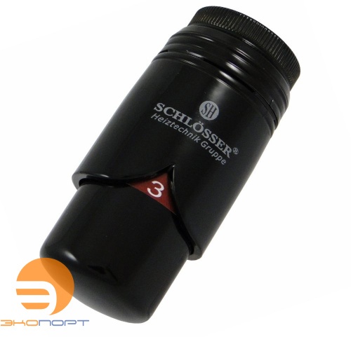 Головка термостатическая BRILLANT M30x1,5 черная RAL 9005 Schlosser