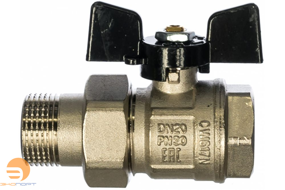 Кран со сгоном НВ  3/4" (бабочка) Bugatti