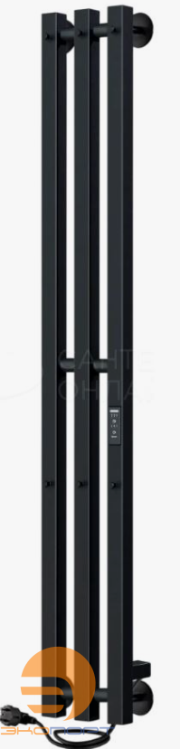 Полотенцесушитель Style 3 PRO (electro) 120/13 (скр.монтаж, унив.подкл.R/L, черный муар) INDIGO