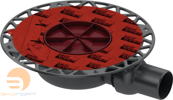 Сифон горизонтальный низкий DN 50 с фланцем (без монтажного элемента и решетки), TECEdrainpoint S 