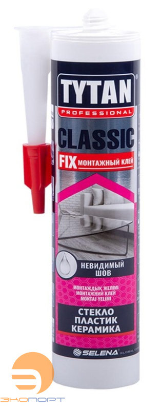 Клей монтажный, 310 мл, прозрачный Tytan Professional Classic Fix