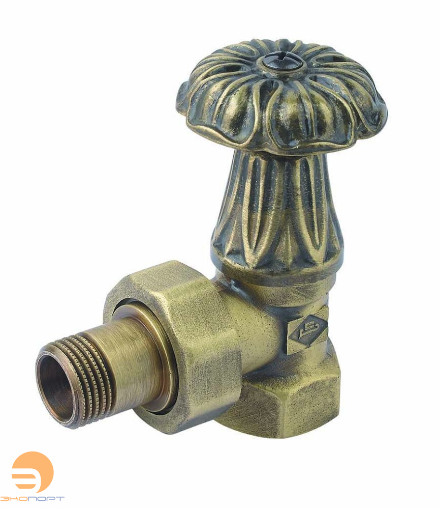 Вентиль латунный Artistic 3/4'F угловой верхний, бронза, Carlo Poletti 
