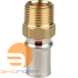 Муфта 16х1/2 НР латунь пресс Stout