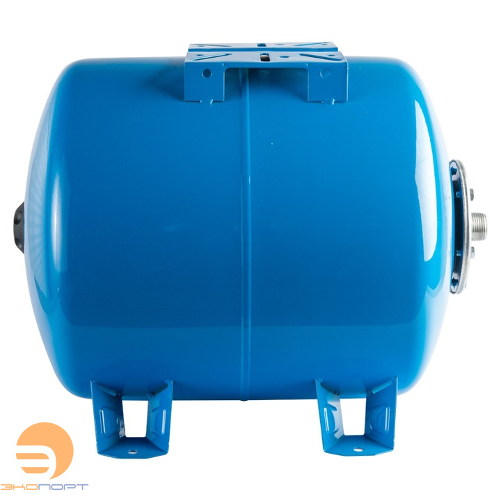 Бак мембранный для водоснабжения 80 л STOUT горизонтальный с опорными стойками со сменной мембраной(синий) G1"