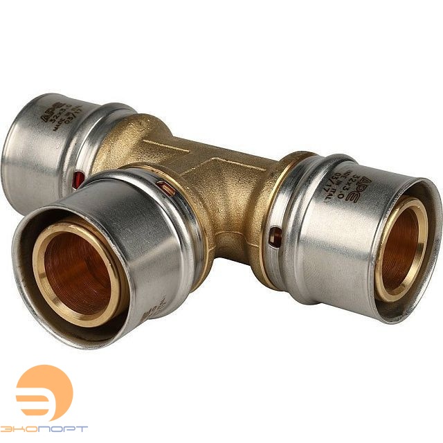 Тройник  32х32х32 латунь пресс Stout