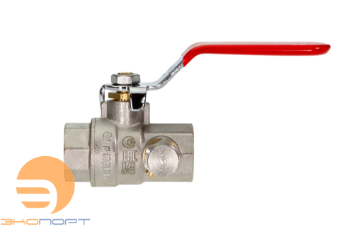 Кран шаровой BVR-DR РИДАН ГОСТ Р 59553, DN15 PN40 со спускным элементом 