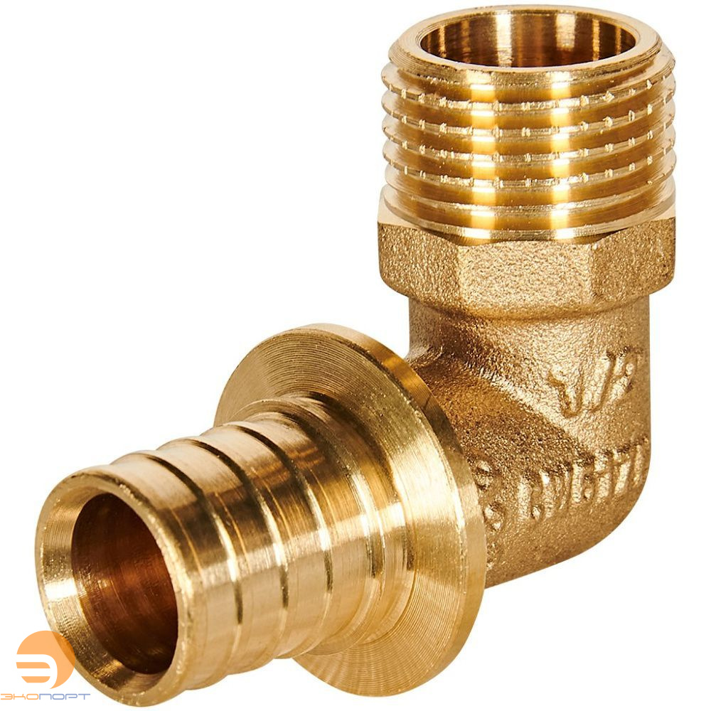 Угол переходной 20-1/2 НР латунь Rommer