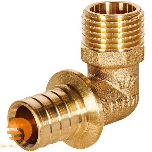 Угол переходной 20-1/2 НР латунь Rommer