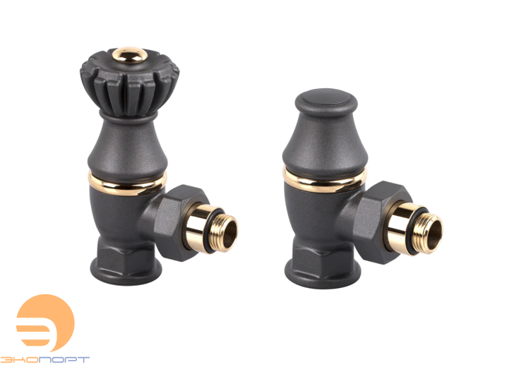 Вентили 1/2"х3/4"  угловые, Серый, серия "Liberty",  SR Rubinetterie