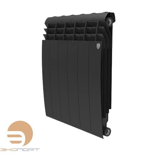 Радиатор биметаллический BiLiner Noir Sable 500/87  6 секций (черный) Royal Thermo