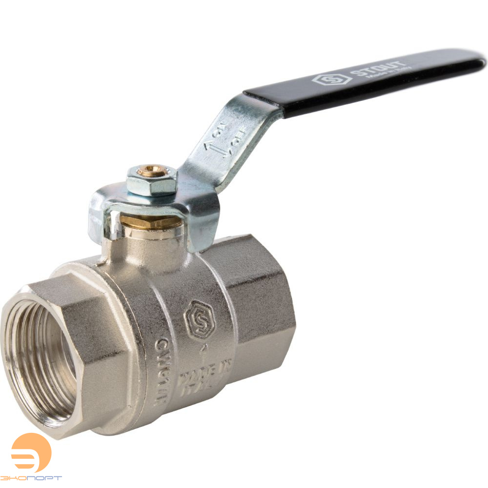 Кран шаровой полнопроходной  ВВ 1 " (ручка) STOUT