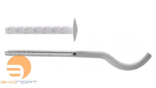 Кронштейн фигурный белый с дюбелем L=170мм Global