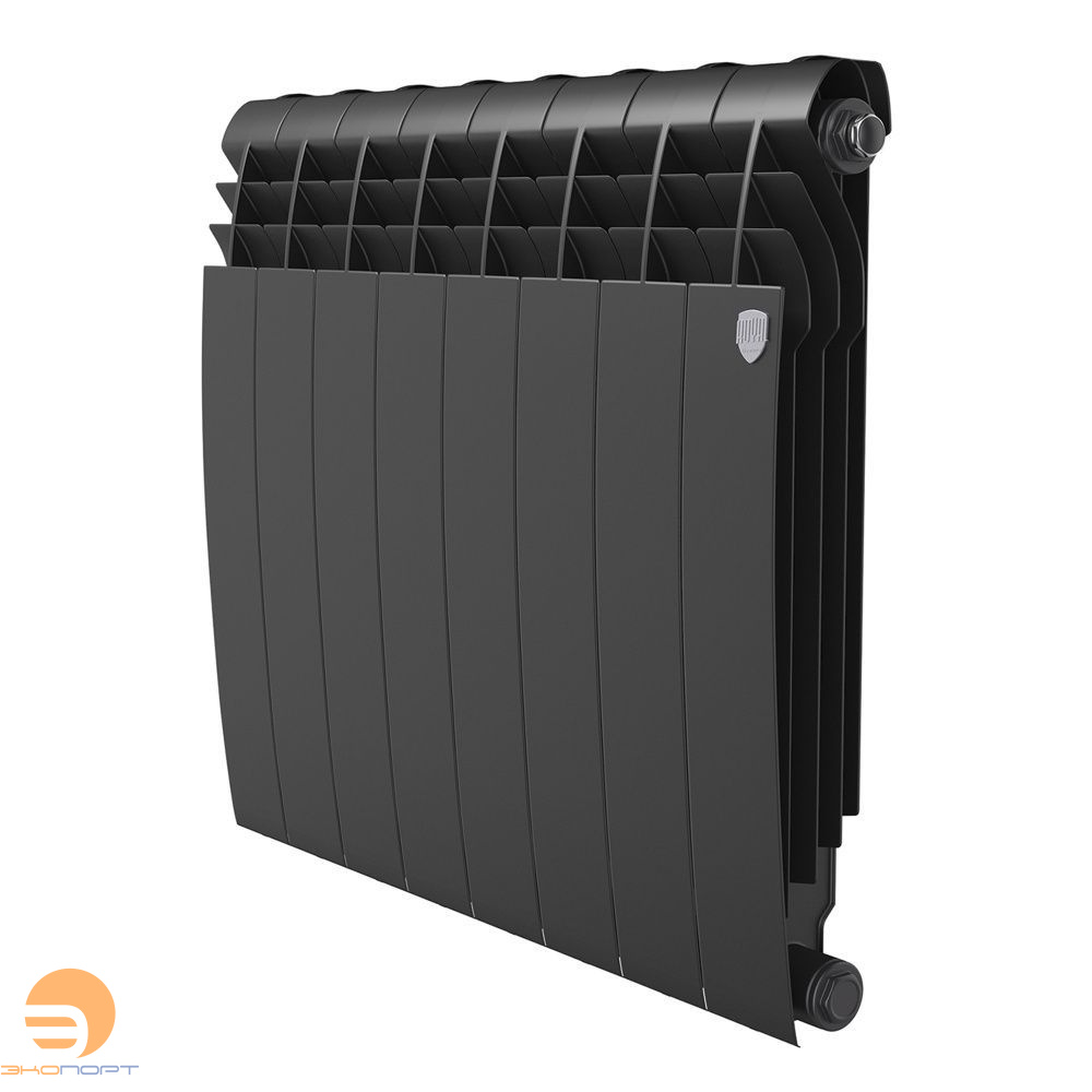 Радиатор биметаллический BiLiner Noir Sable 500/87  8 секций (черный) Royal Thermo