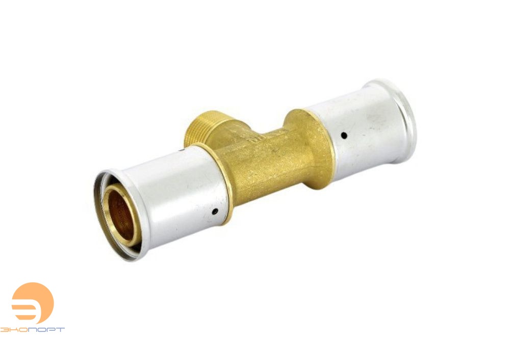 Тройник 26-1-26 НР латунь, пресс HENCO