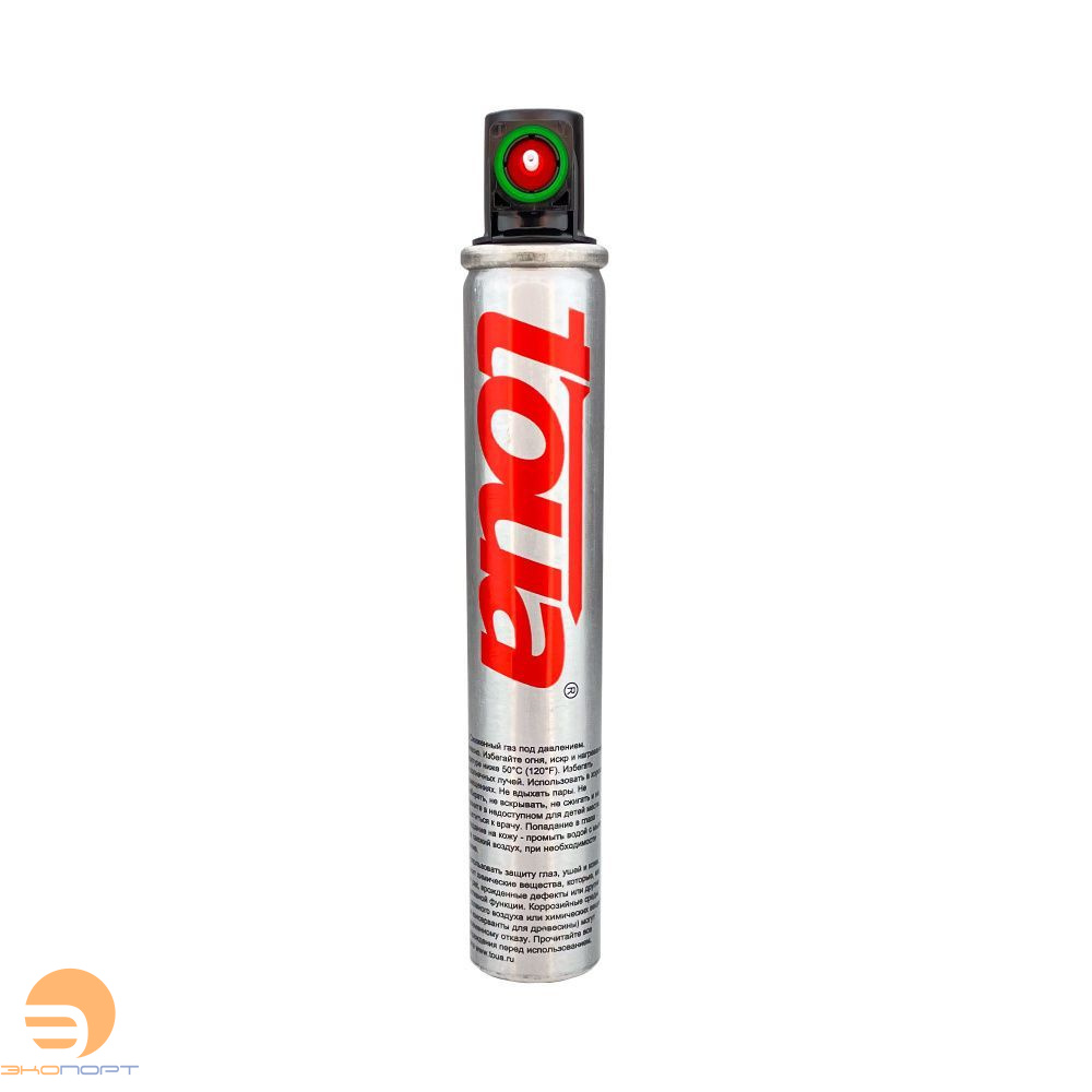 Газовый баллон с зеленым клапаном, 165мм. 