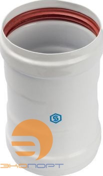 Элемент дымохода соединительный адаптер внутренний для труб DN80 м/м (алюминий) STOUT