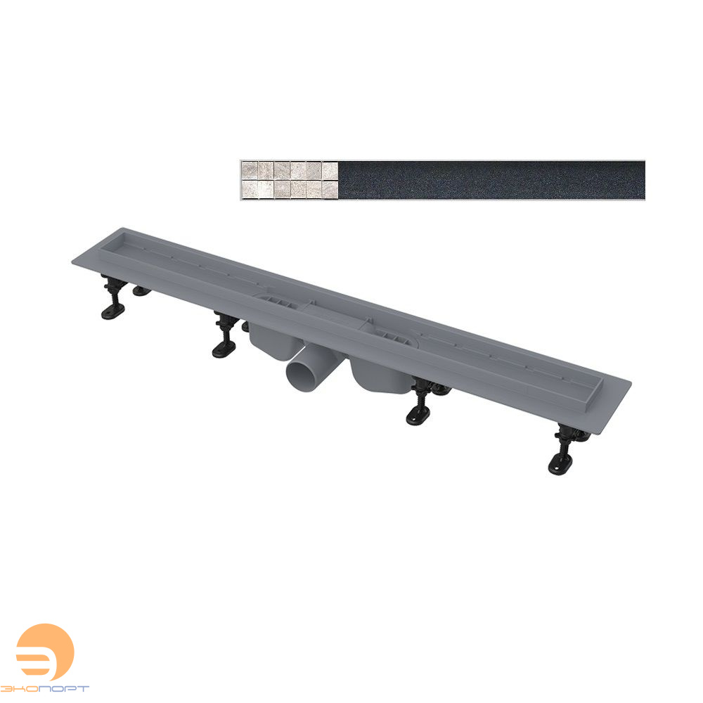 Водоотводящий  желоб пласт. 850 мм в комлекте с решеткой  TILE 850 мм ALCA PLAST