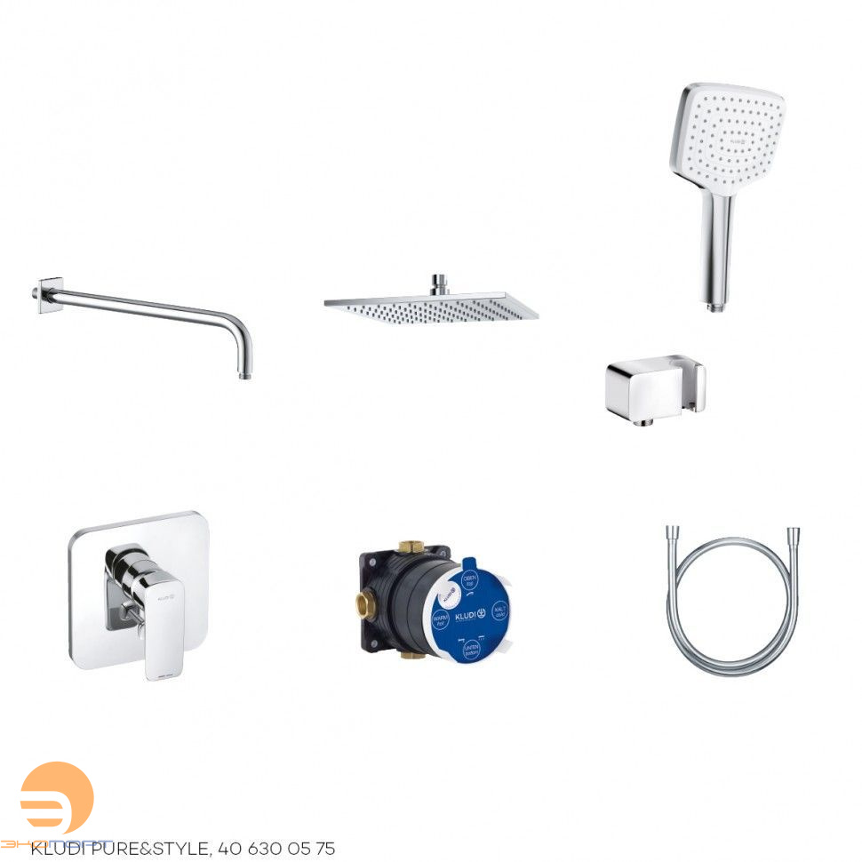 Комплект для душа 7 в 1, KLUDI PURE&STYLE, хром