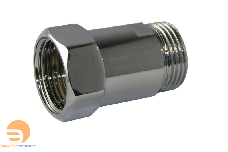 Сгон прямой (американка) для полотенцесушителя 3/4 х 1/2 ВН ХРОМ SMART