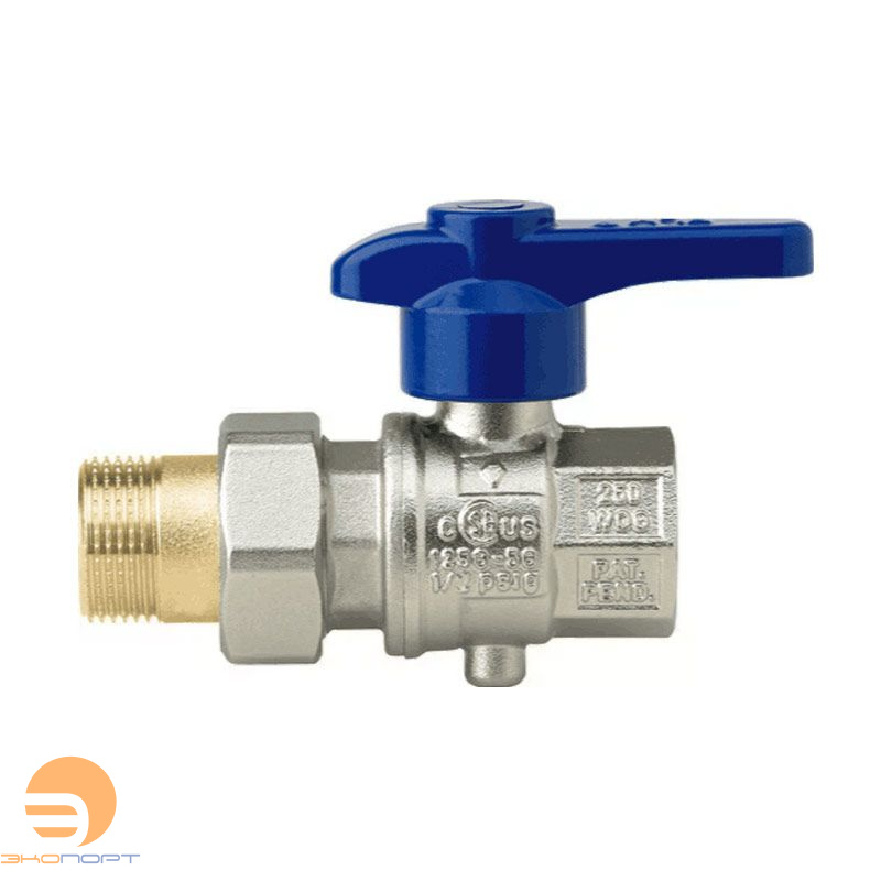 Затвор дисковый ВH американка 1", запорно-регулирующий EUROFLY (синяя ручка) RB