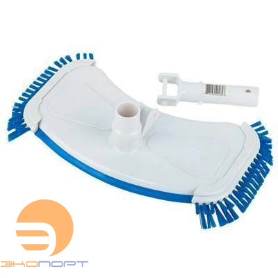 Щетка-насадка прямоугольная c боковыми щетками, крепление - зажим (КИТАЙ)