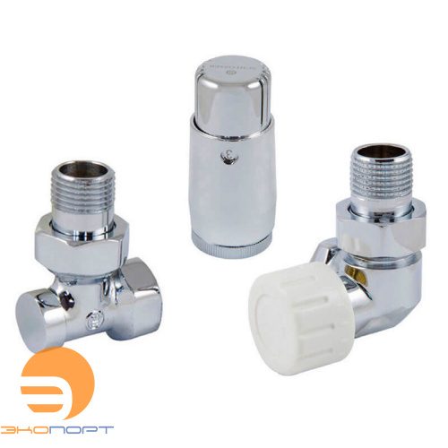 Комплект трехосевой правый,Хром,DN 15 GZ1/2 x GW1/2 с головкой Мини M30x1,5