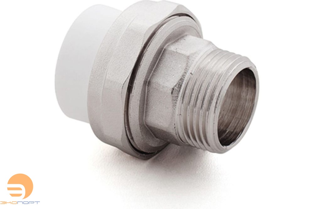 Муфта разъмная НР 32х1" PPRC белая RTP