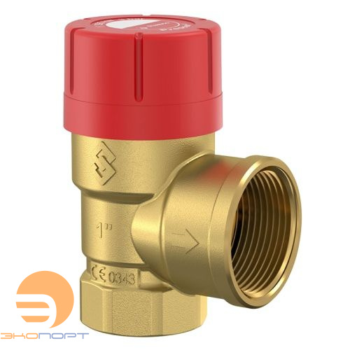 Клапан предохранительный Flopress  1/2" x 1/2" (внутр. резьба), Рсраб=3,0 бара, Tmax=120 C