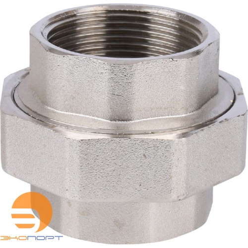 Сгон прямой (американка)  1 1/4" (никель) ВВ STOUT 
