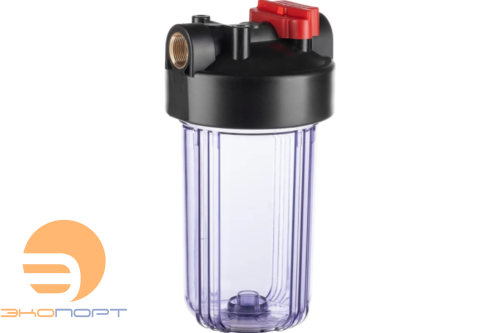 Корпус Гейзер 10" ВВ 1"ВР прозрачный,  латунная вставка С24