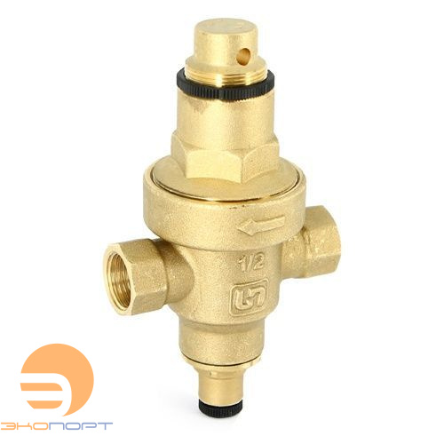 Редуктор давления 1/2" 0.5-6 бар PN25 с отверстием под манометр 1/4 Uni-fitt
