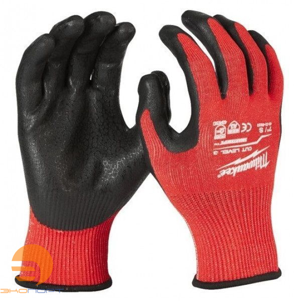 Перчатки с уровнем сопротивления порезам, уровень 3, размер 8/М, Milwaukee