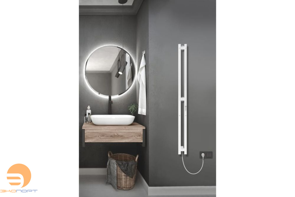 Полотенцесушитель Style PRO (electro) 120/10 (скр.монтаж, унив.подкл.R/L, Белый матовый) INDIGO