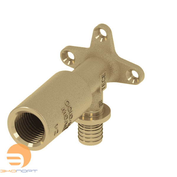 Уголок настенный с креплением удлиненный ВР  16х 1/2" латунь TECE