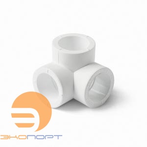 Тройник двухплоскостной PPR Ду 20 белый Pro Aqua