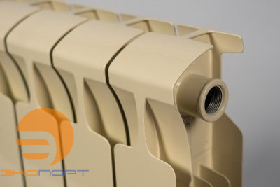 Радиатор биметаллический Monolit 500/100  мм  4 секции G3/4" боковое подключение Капучино Rifar