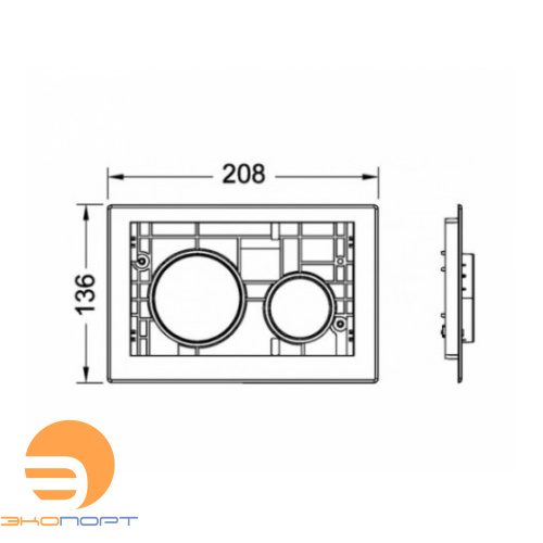 Клавиша TECEloop Modular, хром глянцевый, TECE