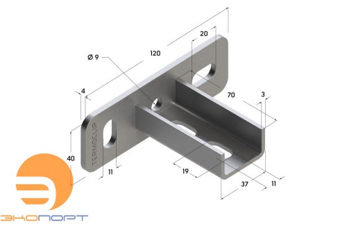 Фланец седельный поперечный 28 4F2, Termoclip