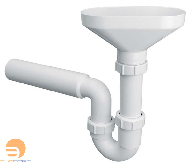 Сифон трубный  (1 1/2"х40мм) д/разрыва поток (воронка, отвод, крепеж) DN40/50мм McAlpine