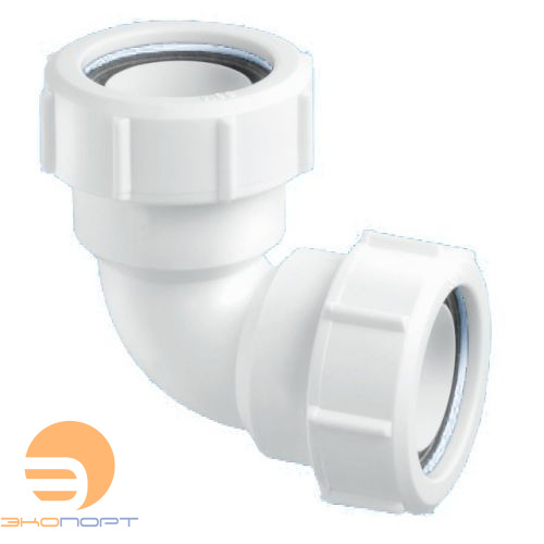 Отвод 90гр Ду40х40, белый McAlpine
