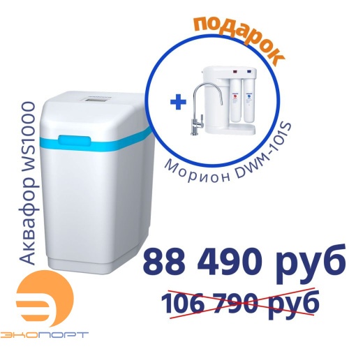 Умягчитель АКВАФОР WS1000+Автомат питьевой воды Аквафор Морион DWM-101S