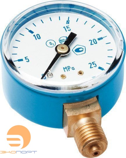 Манометр ТМ-210Р.00 (0..25 МПа), М12*1,5, 50мм, кл.т. 2,5, 80С, О2 (кислород), радиальный
