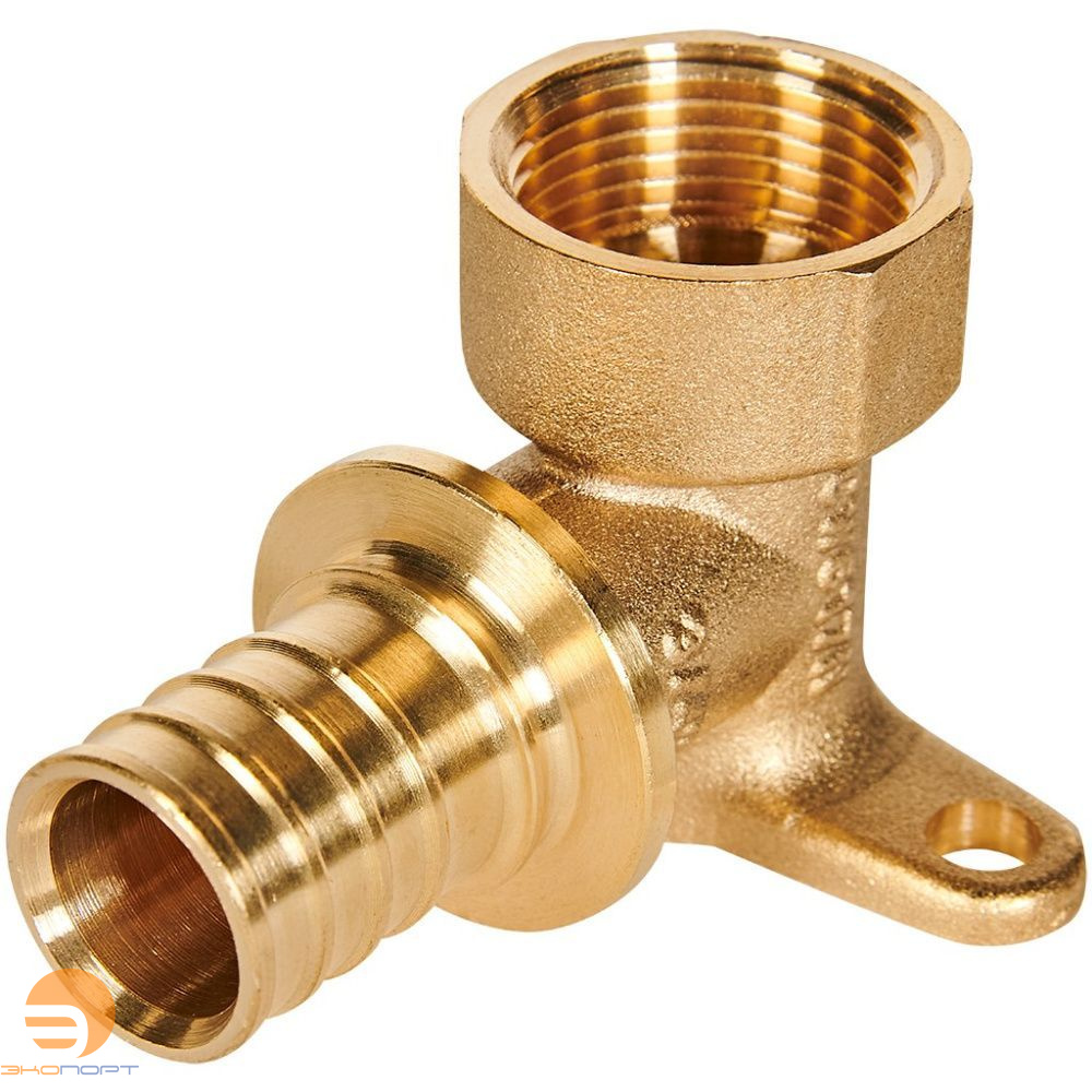 Угольник настенный с креплением 25-3/4 ВР латунь Rommer