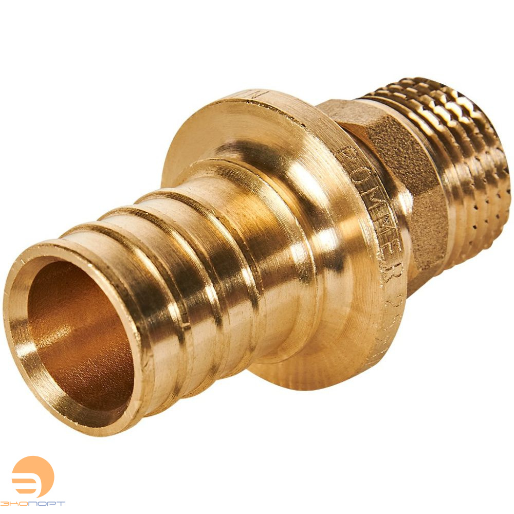 Муфта переходная 25-1/2 НР латунь Rommer
