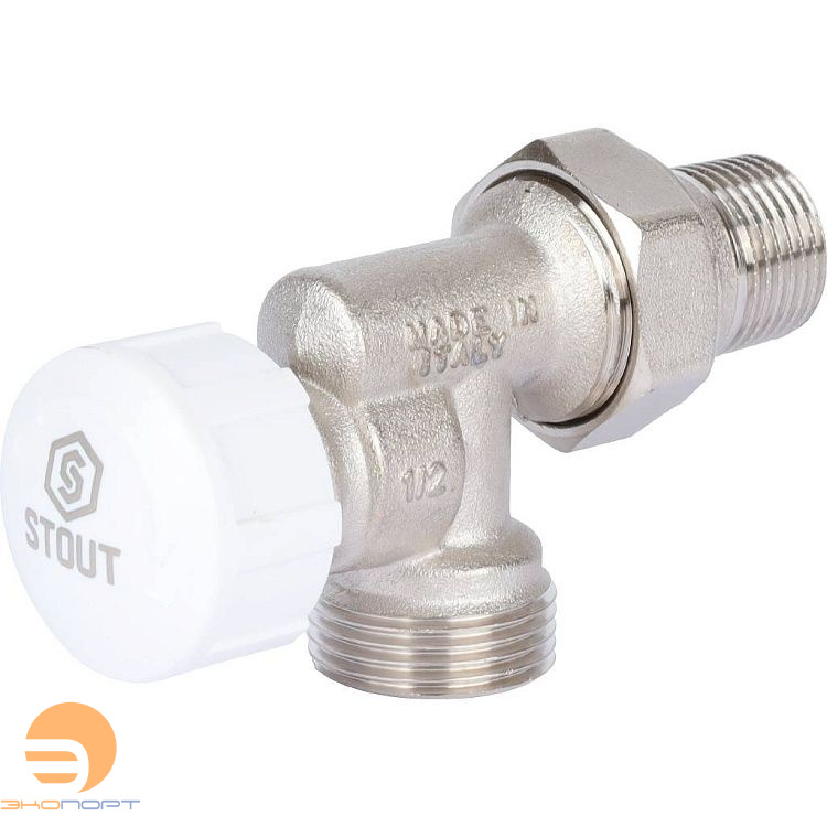 Клапан термостатический, осевой 1/2" х 3/4"ЕК STOUT